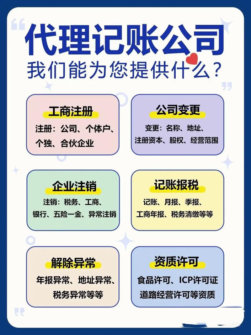 代理记账能提供哪些服务
